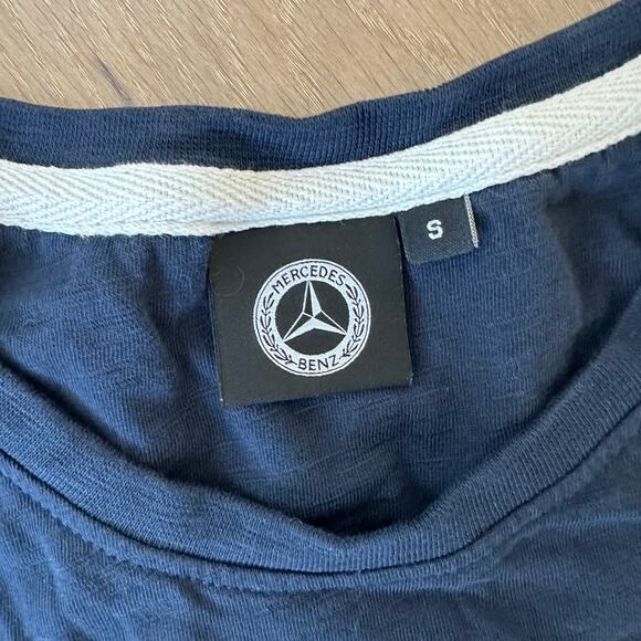Mercedes-Benz Navy Blue Star T-Shirt Size Small Unisex - Picture 3 of 4